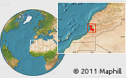 Satellite Location Map of Agadir