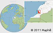 Savanna Style Location Map of Agadir, highlighted country
