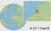 Savanna Style Location Map of Agadir