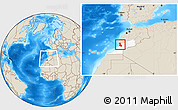 Shaded Relief Location Map of Agadir, highlighted parent region, within the entire country