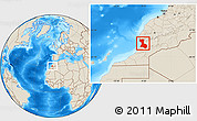 Shaded Relief Location Map of Agadir