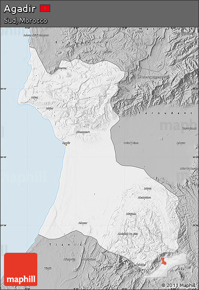 Gray Map of Agadir