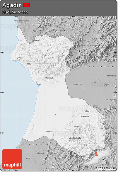 Gray Map of Agadir