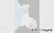 Gray Map of Agadir, single color outside