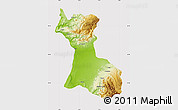 Physical Map of Agadir, cropped outside
