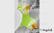 Physical Map of Agadir, desaturated