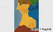 Political Map of Agadir, darken