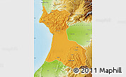 Political Map of Agadir, physical outside