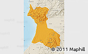 Political Map of Agadir, shaded relief outside