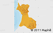 Political Map of Agadir, single color outside