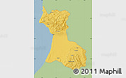 Savanna Style Map of Agadir, single color outside