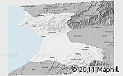 Gray Panoramic Map of Agadir