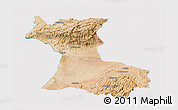 Satellite Panoramic Map of Agadir, cropped outside