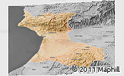 Satellite Panoramic Map of Agadir, desaturated