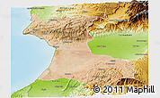 Satellite Panoramic Map of Agadir, physical outside