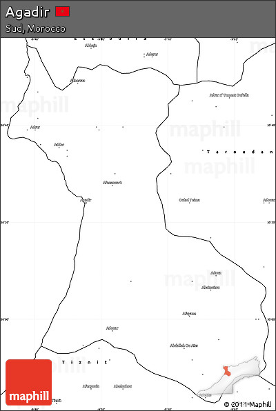 Blank Simple Map of Agadir