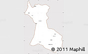 Classic Style Simple Map of Agadir, cropped outside