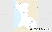 Classic Style Simple Map of Agadir, single color outside