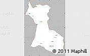 Gray Simple Map of Agadir, cropped outside