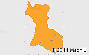 Political Simple Map of Agadir, cropped outside