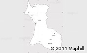 Silver Style Simple Map of Agadir, cropped outside