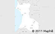 Silver Style Simple Map of Agadir