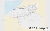 Classic Style 3D Map of Guelmin, single color outside
