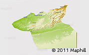 Physical 3D Map of Guelmin, cropped outside