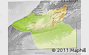 Physical 3D Map of Guelmin, desaturated