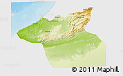 Physical 3D Map of Guelmin, single color outside