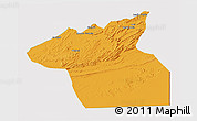 Political 3D Map of Guelmin, cropped outside