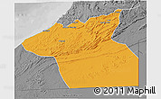 Political 3D Map of Guelmin, desaturated