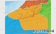 Political 3D Map of Guelmin