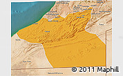 Political 3D Map of Guelmin, satellite outside