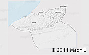Silver Style 3D Map of Guelmin, single color outside