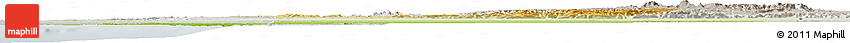 Physical Horizon Map of Guelmin, lighten, semi-desaturated