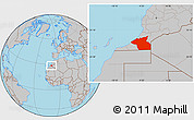 Gray Location Map of Guelmin