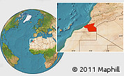 Satellite Location Map of Guelmin