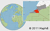 Savanna Style Location Map of Guelmin, highlighted country, highlighted parent region