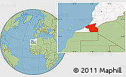 Savanna Style Location Map of Guelmin, highlighted country
