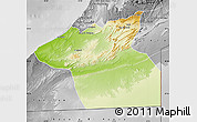 Physical Map of Guelmin, desaturated