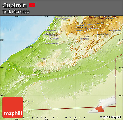 Physical Map of Guelmin