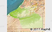 Physical Map of Guelmin, satellite outside