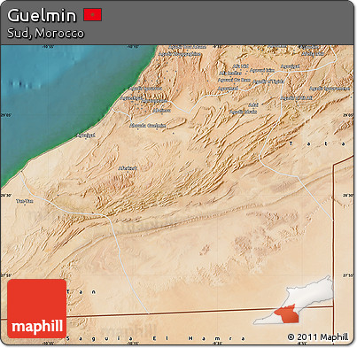 Satellite Map of Guelmin