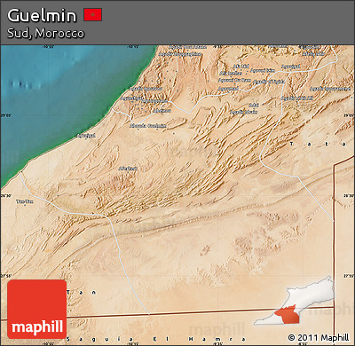 Satellite Map of Guelmin