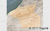 Satellite Map of Guelmin, semi-desaturated