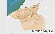 Satellite Map of Guelmin, single color outside