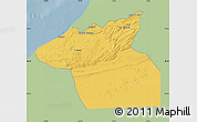 Savanna Style Map of Guelmin, single color outside