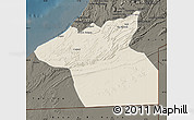Shaded Relief Map of Guelmin, darken