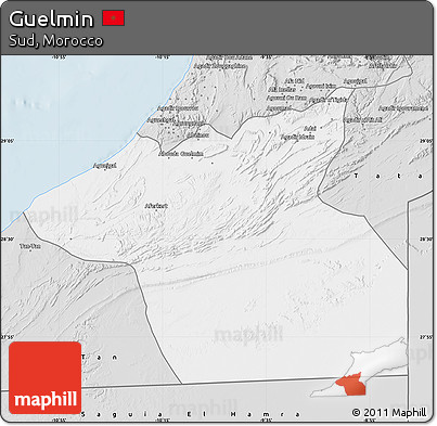 Silver Style Map of Guelmin